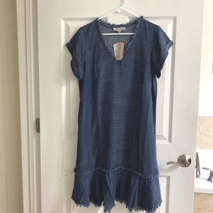 Denim Wash Linen Dress